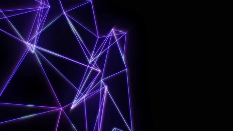 Abstract cg low polygonal neon purple surface. Stock Footage 112367165