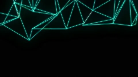 Abstract cg low polygonal neon green surface. Stock Footage 112367267