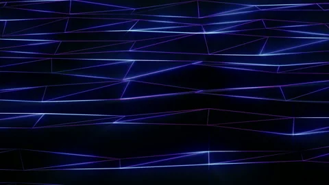 Abstract cg low polygonal neon purple surface. Stock Footage 112367448