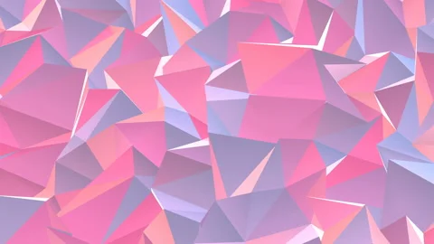 Abstract cg low polygonal pink and violet surface. Geometric triangular lines Stock Footage 124306549
