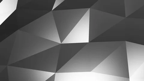Abstract cg polygonal black surface. Low poly triangles motion background. Stock Footage 83725697