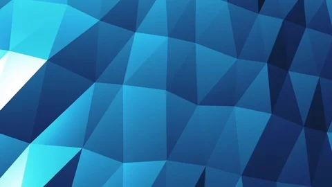 Abstract cg polygonal crystal surface. Geometric poly Blue motion background. Video stock 83725765