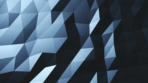 Abstract cg polygonal crystal surface. Geometric triangles motion background. Stock Footage 112108987
