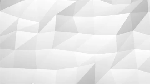 Abstract cg polygonal crystal White surface. Geometric low poly triangles Vídeos de archivo 112275075