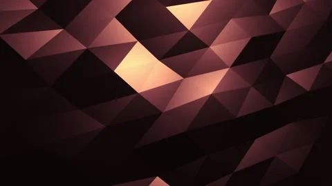 Abstract cg polygonal Golden surface. Geometric poly Gold triangles Video stock 112274984