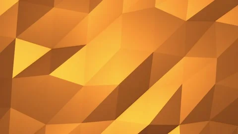 Abstract cg polygonal Golden surface. Geometric poly Gold triangles Stock Footage 112275181