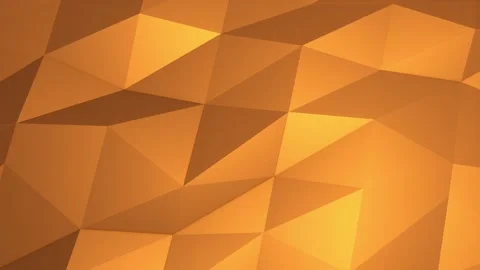 Abstract cg polygonal Golden surface. Geometric poly Gold triangles Stock Footage 112275193