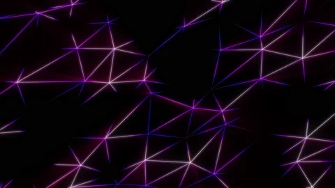 Abstract cg polygonal neon blue and pink glowing surface. Stock Footage 112364458