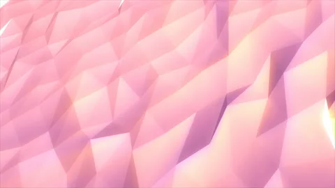 Abstract cg polygonal pink surface. Geometric motion background. Stock Footage 112234966