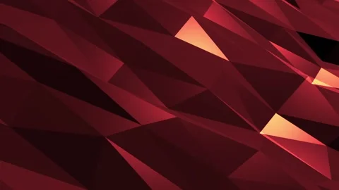 Abstract cg polygonal Red surface. Geometric poly triangles motion background. 库存影片 112275002