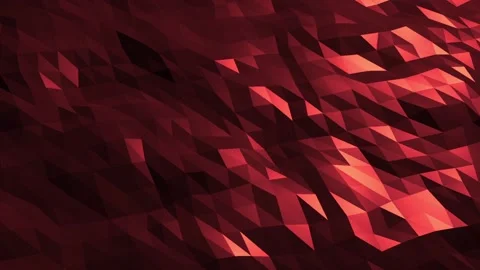 Abstract cg polygonal Red surface. Geometric poly triangles motion background. Stock Footage 112275017