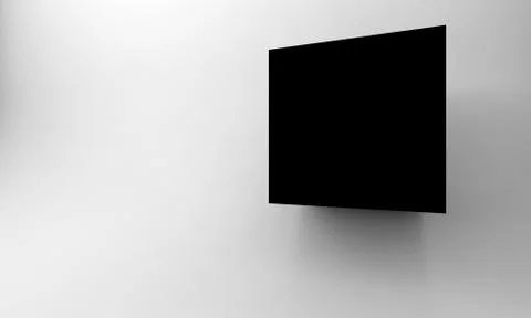 Abstract cgi background with black square screen, 3 d Stock Illustration