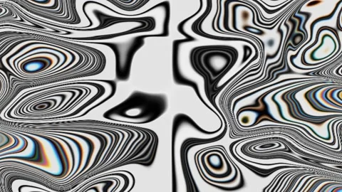 Abstract CGI motion graphics and animated background with moving black and white Stock Footage 146525523