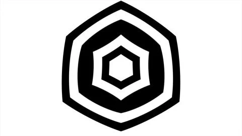Abstract CGI motion graphics and animated background with white and black Stock Illustration