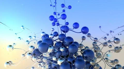 Abstract CGI motion graphics and animated background Stock Illustration