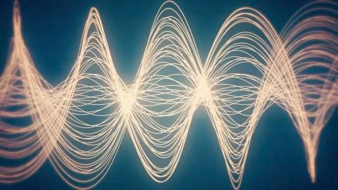 Abstract CGI motion graphics and animated background of white lines and shapes Stock Illustration