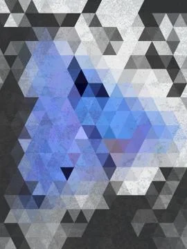 Abstract chacoal gray triangles background Stock Illustration