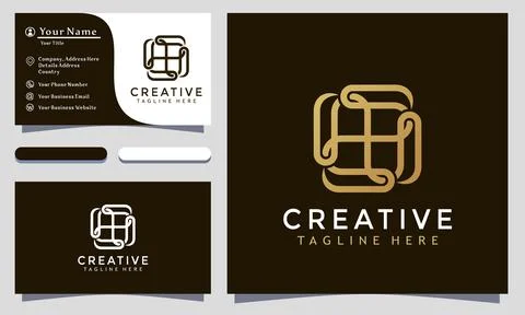 Abstract Chain creative logo design vector illustration, minimalist elegant,  스톡 일러스트