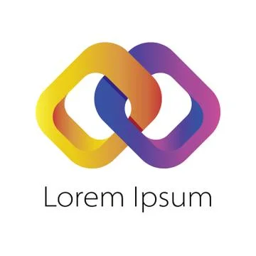 Abstract Chain Logo Template Illustrazione stock