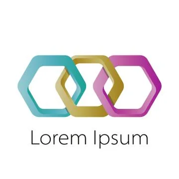 Abstract Chain Logo Template Stock Illustration