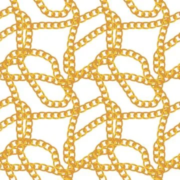 Abstract Chain Seamless Pattern Background. Vector Illustration Stock Illustration