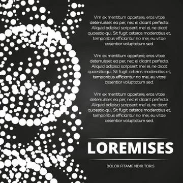 Abstract chalkboard poster design with dots Stock Illustration