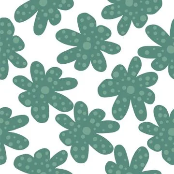 Abstract chamomile flowers seamless pattern. Floral print 스톡 일러스트