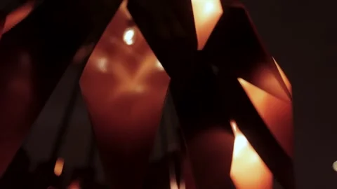 Abstract chandelier on black background  Stock Footage 308447456
