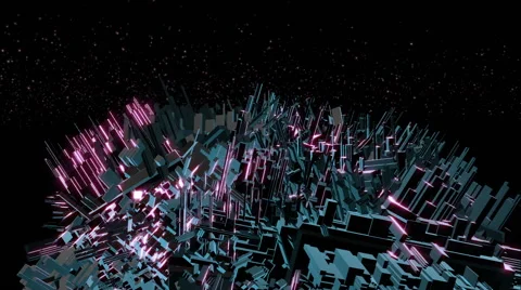 Abstract chaos cityscape Stock Footage 39997283