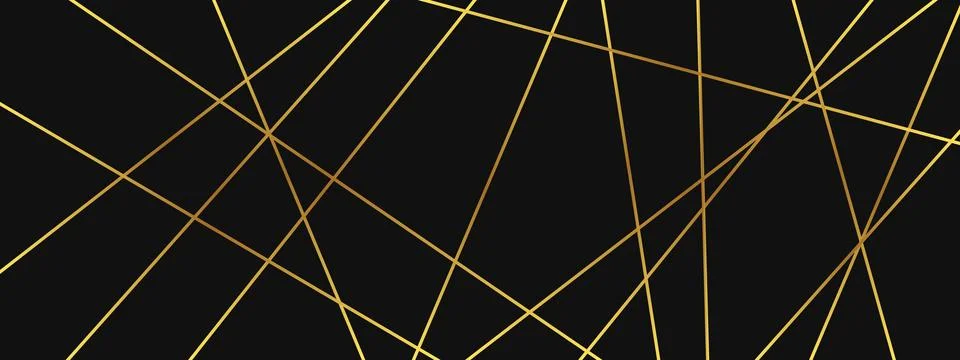 Abstract chaotic background with irregular gold lines and triangular shapes.. Illustrazione stock
