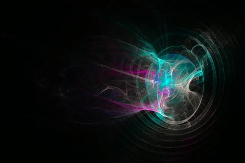 Abstract chaotic color pattern on a dark background Illustrazione stock