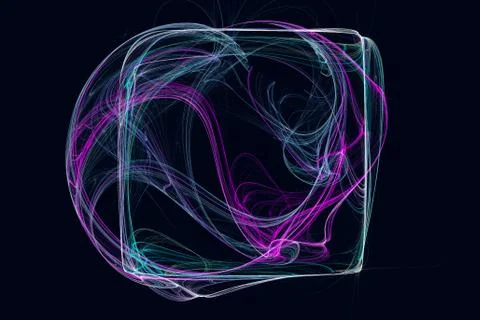 Abstract chaotic color pattern on a dark background Stock Illustration