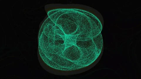 Abstract chaotic energy background with fast moving glowing elements Stock-Footage 338223132