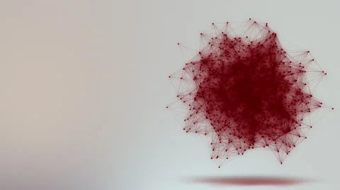 Abstract chaotic geometric composition from dots and lines casts a shadow Stock Footage 61295066