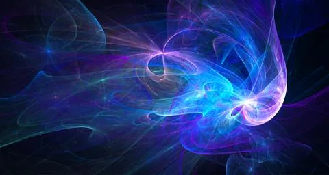 Abstract chaotic neon pattern on a dark background Illustrazione stock