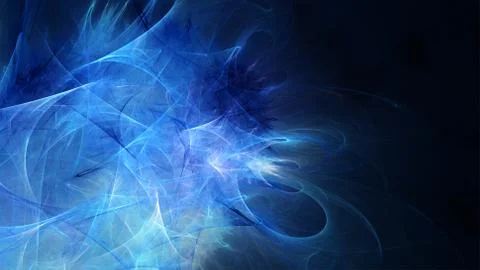 Abstract chaotic pattern on a dark blue background Stock Illustration