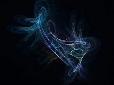 Abstract chaotic pattern on a dark blue background Stock Illustration