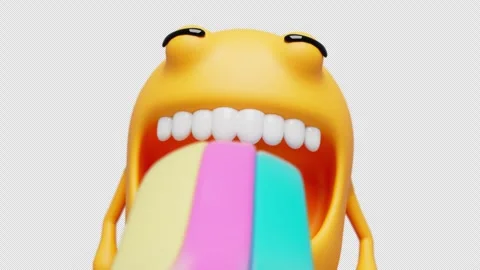 Abstract character burping a rainbow. Allegory ha a child's mood. video has a Video stock 240341986