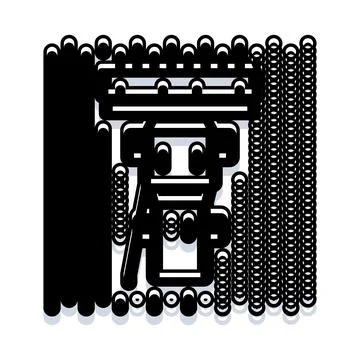 Abstract character design creating a minimal pattern 스톡 일러스트