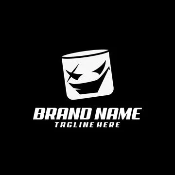 Abstract character devil logo design vector 스톡 일러스트