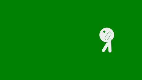 Abstract Character Walking - Green Screen 動画素材 333958518