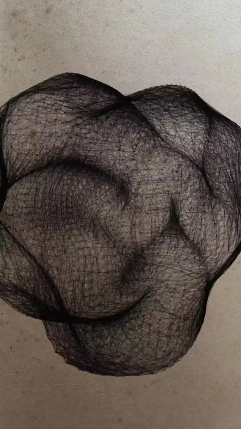Abstract charcoal sketch morphing into organic bodily forms in stop motion .. Stock Footage 337748778