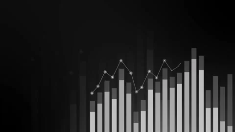 Abstract chart with bar graph and line graph showing business data trend an.. Stock Footage 337266565