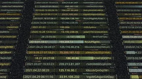 Abstract chart with changing data during analysis process, seamless loop Stock Illustration