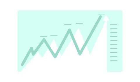 Abstract chart, financial graph, analytics cartoon Illustrazione stock