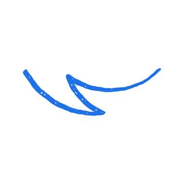 Abstract Check Mark Arrow Hand Drawn Doodle Vector Illustration For Approval 库存插图
