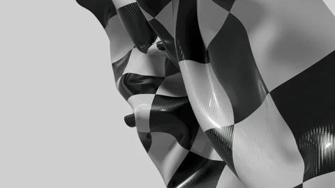 Abstract checkered flag dynamic fabric texture animated background 스톡 동영상 343424553
