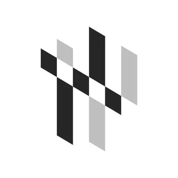Abstract checkered icon vector logo template illustration design Stock Illustration