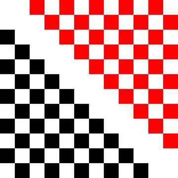 Abstract Checkered Pattern Red Black White Geometric Design Stock Illustration