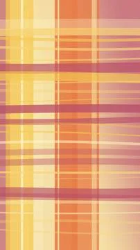 Abstract checkered plaid pattern in warm orange, cream, and pink hues creat.. Stock Illustration